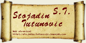 Stojadin Tutunović vizit kartica